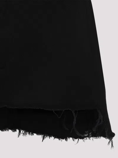 Balenciaga Mini Skirt With Belt Loops And Button Detail In Black