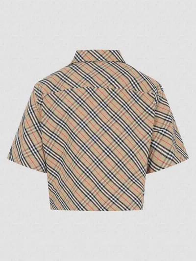 Burberry Vintage Check Cropped Shirt In Multi