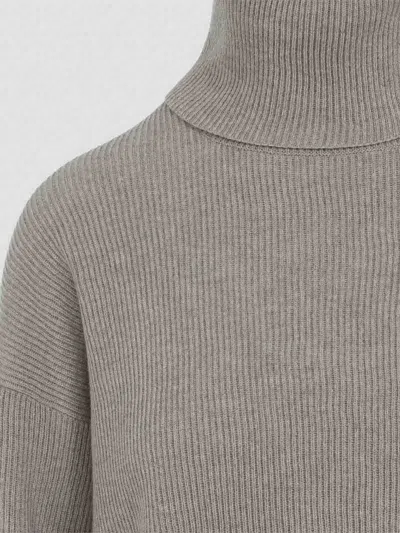 Brunello Cucinelli Wool Cashmere Silk Pullover In Gray