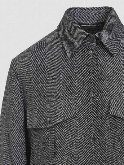 Ermanno Scervino Grey Tailored Shirt With Classic Collar In Gray