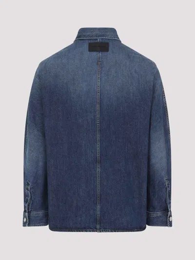 Givenchy Classic Denim Shirt With Button-up Front In Blue