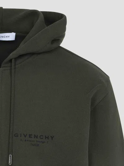 Givenchy Hooded Sweatshirt Front Pockets In Brown