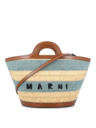 Marni Women's Tropicalia Raffia-effect Small Bag In Multi