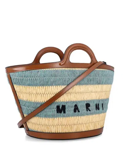 Marni Women's Tropicalia Raffia-effect Small Bag In Multi