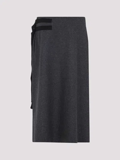 Jil Sander Tailored High-waisted Maxi Skirt With Aesthetic In Gray