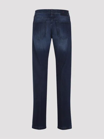 Kiton Tailored Blue Trousers In Cotton Blend