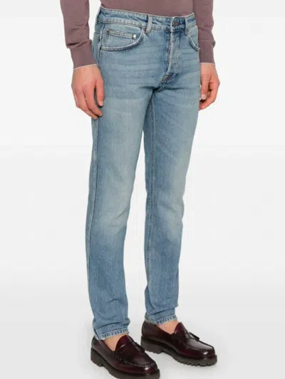 Lardini Straight Leg Denim Pants In Blue