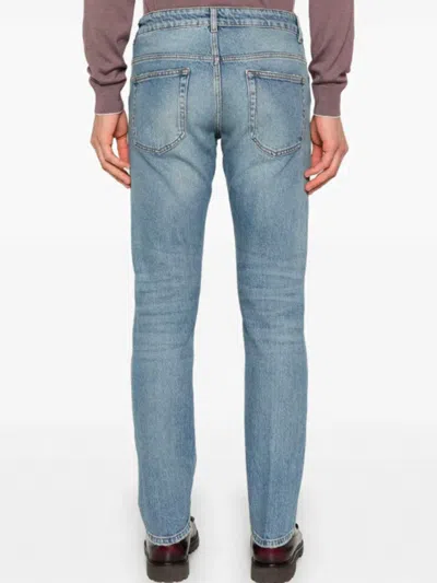 Lardini Straight Leg Denim Pants In Blue