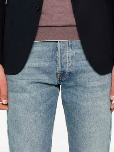 Lardini Straight Leg Denim Pants In Blue