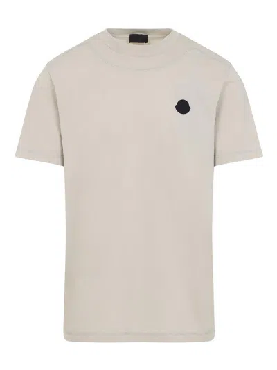 Moncler Logo Tshirt In Cotton. Chiedi A Chat Gpt In Neutral