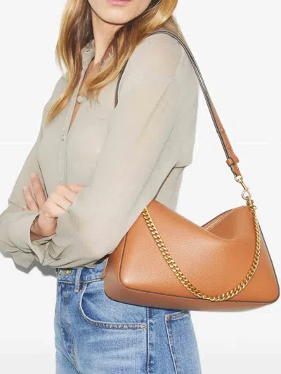 Tory Burch Small Perry Leather Shoulder Bag In Brown