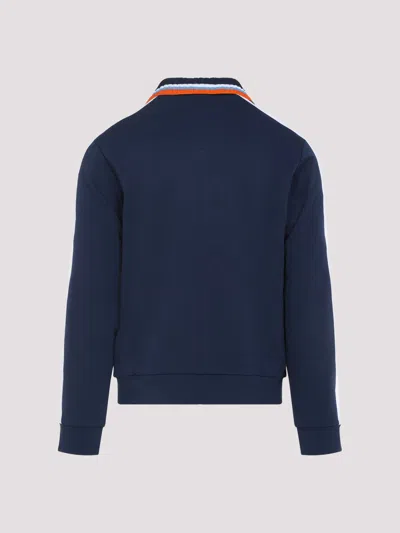 Casablanca Pique Truck Jacket In Blue