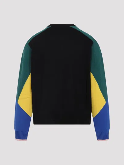 Casablanca Crewneck Merino Wool Jumper In Multi