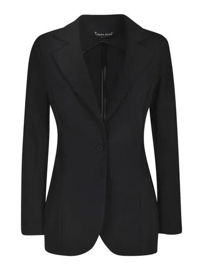 Chiara Boni La Petite Robe Single-button Notched-lapel Blazer In Black