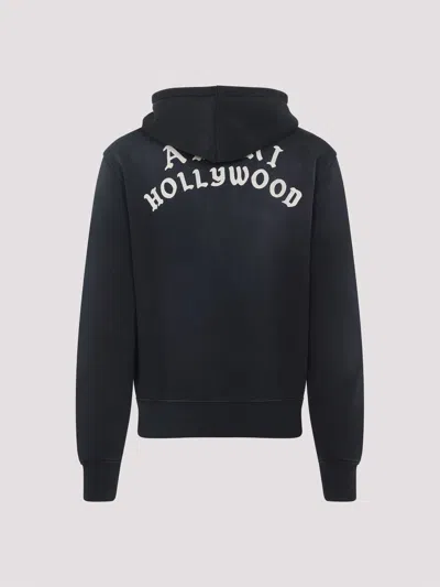 Amiri Felpa In Cotone Ardesia  Uomo In Black