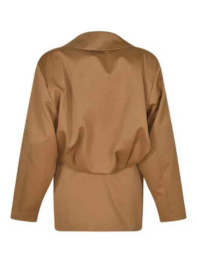 Blazé Milano Beige Double-breasted Cotton Blazer