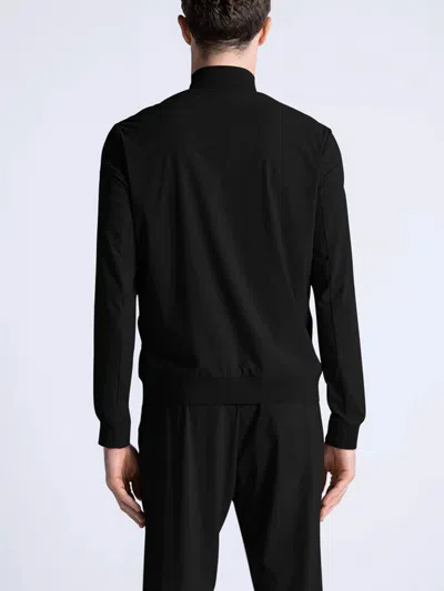 Duno Black Stretch Wool Jacket In Black