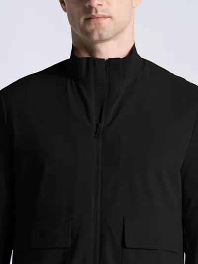 Duno Black Stretch Wool Jacket In Black