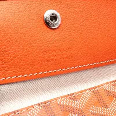 Pre-owned Goyard Saint Louis Ivory Multi-color Orange Coated Canvas Leather Tote Bag ()
