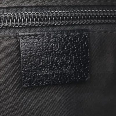 Pre-owned Gucci Black Canvas Leather Shoulder Bag ()