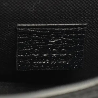 Pre-owned Gucci Black Canvas Leather Shoulder Bag ()