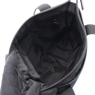 Pre-owned Gucci Black Canvas Leather Tote Bag ()