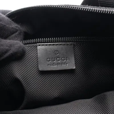 Pre-owned Gucci Black Canvas Leather Tote Bag ()