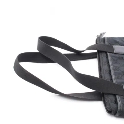 Pre-owned Gucci Black Canvas Leather Tote Bag ()