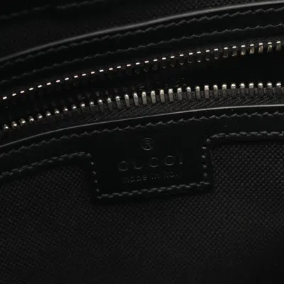 Gucci Black Coated Canvas Leather Tote Bag