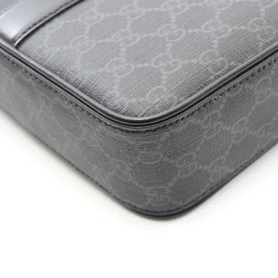 Gucci Black Coated Canvas Leather Tote Bag