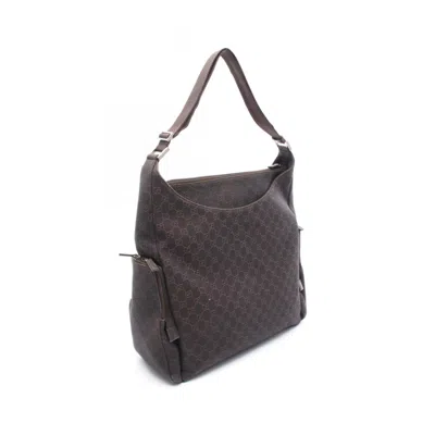 Pre-owned Gucci Brown Canvas Leather Shoulder Bag ()