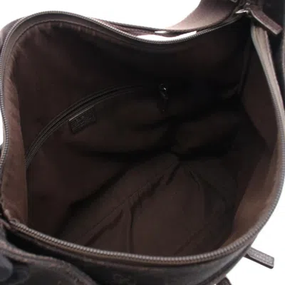 Pre-owned Gucci Brown Canvas Leather Shoulder Bag ()