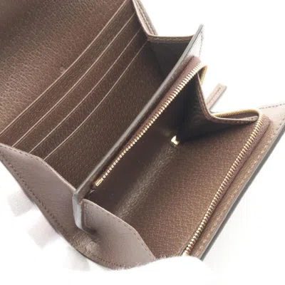 Gucci Ophidia Beige Beige Brown Brown Multi-color Coated Canvas Leather Wallet (bi-fold)