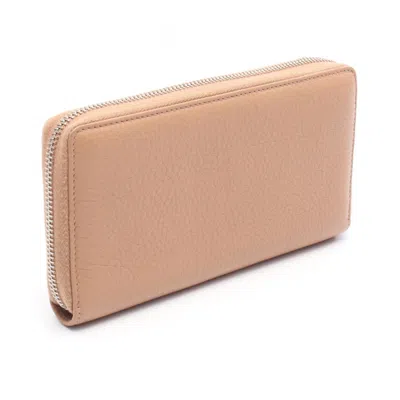 Pre-owned Gucci Pink Leather Long Wallet (bi-fold) ()