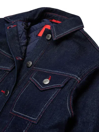 Max & Co Logo-patch Denim Jacket In Blue