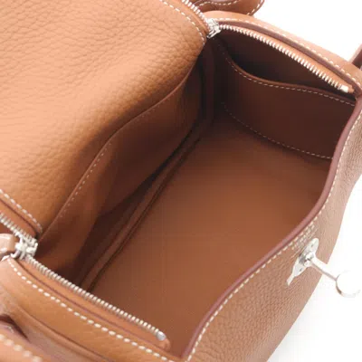 Pre-owned Hermes Brown Taurillon Clemence Leather Shoulder Bag ()
