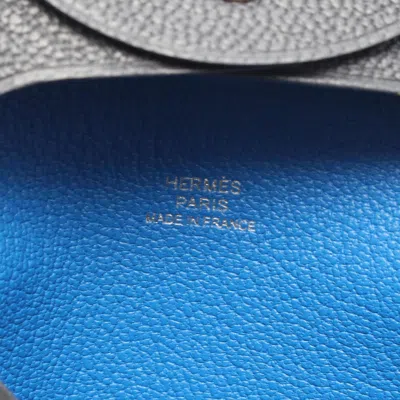 Pre-owned Hermes Gray Chevre Leather Leather Coin Purse/coin Case ()