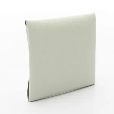 Pre-owned Hermes Green Epsom Leather Leather Coin Purse/coin Case ()