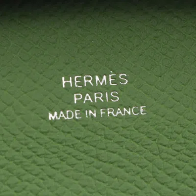 Pre-owned Hermes Green Epsom Leather Leather Coin Purse/coin Case ()