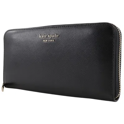 Pre-owned Kate Spade Black Leather Long Wallet (bi-fold) ()