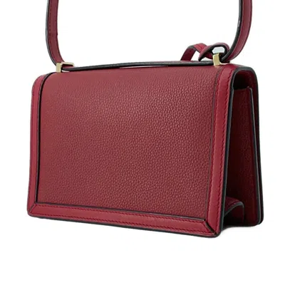 Pre-owned Loewe Barcelona Red Color Leather Shoulder Bag ()