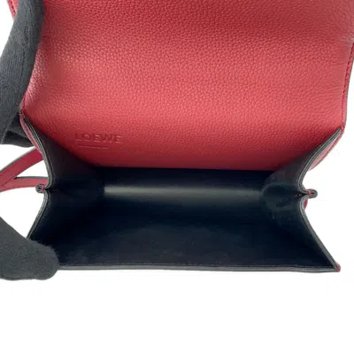Pre-owned Loewe Barcelona Red Color Leather Shoulder Bag ()