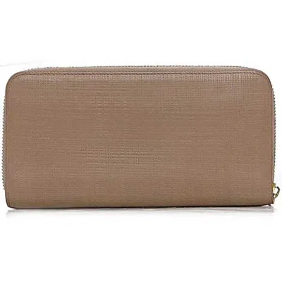 Pre-owned Loewe Beige Pink Leather Long Wallet (bi-fold) ()