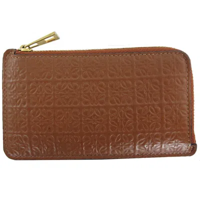 Pre-owned Loewe Brown Leather Coin Purse/coin Case ()
