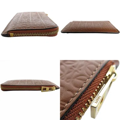 Pre-owned Loewe Brown Leather Coin Purse/coin Case ()
