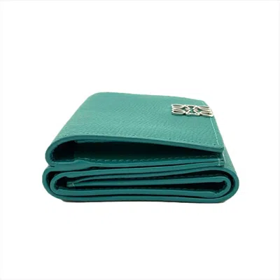Pre-owned Loewe Green Leather Wallet (tri-fold) ()