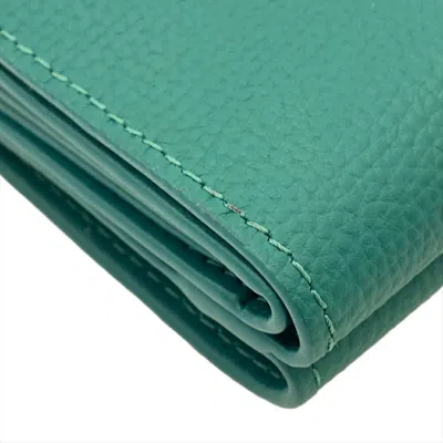 Pre-owned Loewe Green Leather Wallet (tri-fold) ()