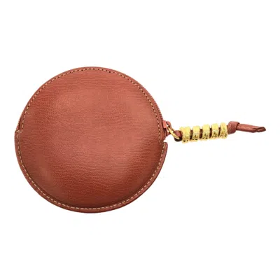 Pre-owned Loewe Orange Leather Coin Purse/coin Case ()