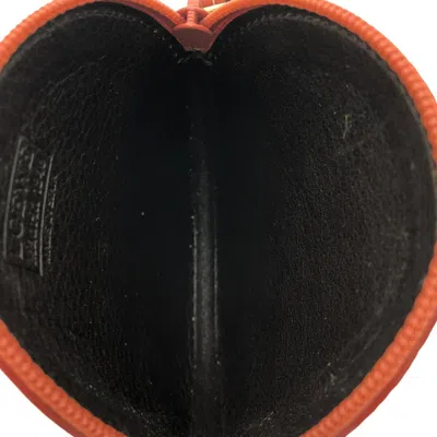 Pre-owned Loewe Orange Leather Coin Purse/coin Case ()