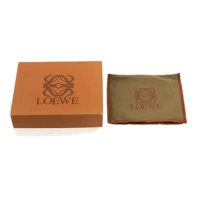 Pre-owned Loewe Orange Leather Coin Purse/coin Case ()
